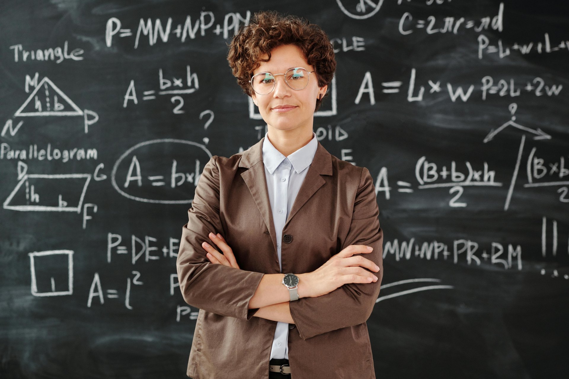 Teacher engaging with students